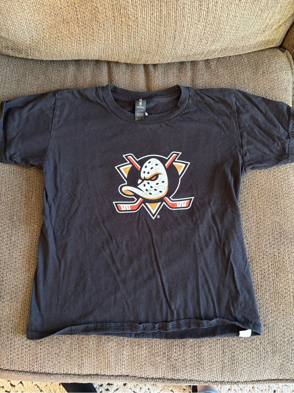 Kids Black Anaheim Ducks Graphic Tee